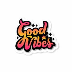 Good Vibes Sticker waterproof vinyl decal for laptop, bike, car & bottle