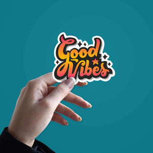 Good Vibes Sticker waterproof vinyl decal for laptop, bike, car & bottle