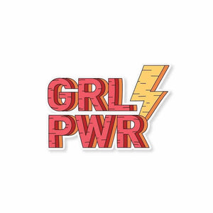 GRL PWR Sticker waterproof vinyl decal for laptop, bike, car & bottle
