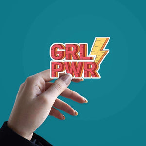 GRL PWR Sticker waterproof vinyl decal for laptop, bike, car & bottle