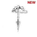 Hand with knife Sticker waterproof vinyl decal for laptop, bike, car & bottle