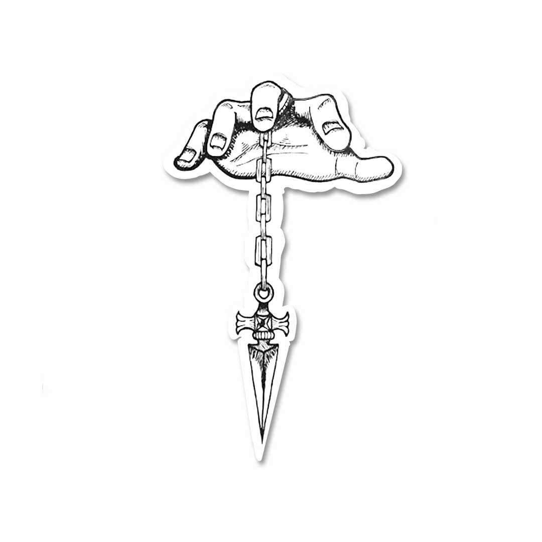 Hand with knife Sticker - STICK IT UP