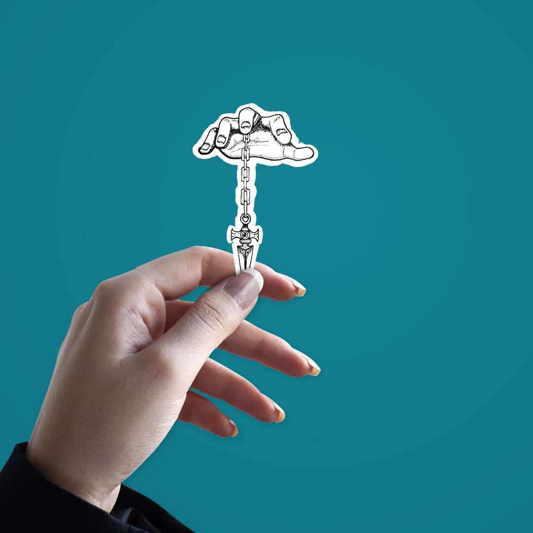 Hand with knife Sticker - STICK IT UP