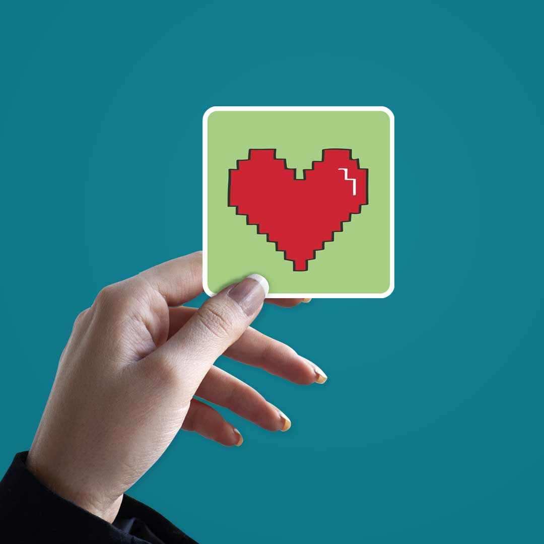 Heart Sticker waterproof vinyl decal for laptop, bike, car & bottle