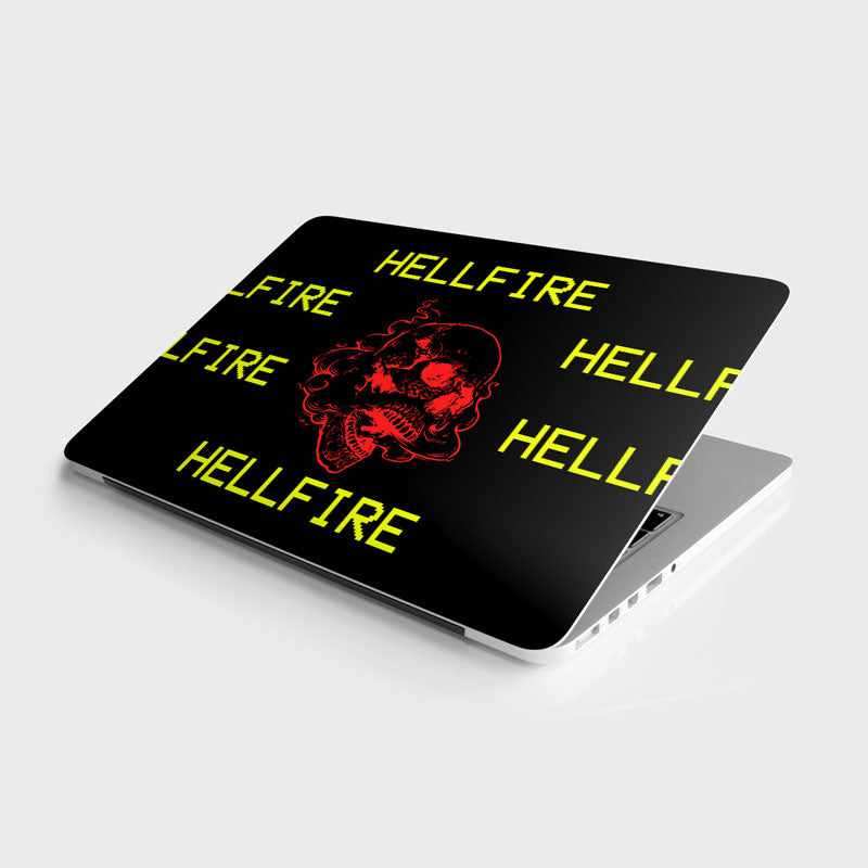 HELLFIRE Laptop Skin waterproof vinyl decal for laptop, bike, car & bottle