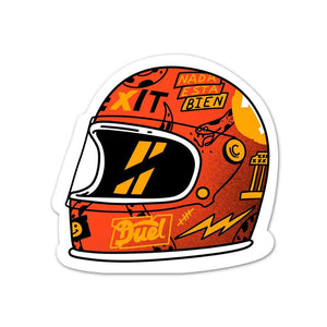 Helmet Sticker waterproof vinyl decal for laptop, bike, car & bottle