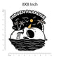 Hidden Paradise Bumper Sticker waterproof vinyl decal for laptop, bike, car & bottle