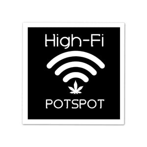 High - Fi Sticker waterproof vinyl decal for laptop, bike, car & bottle