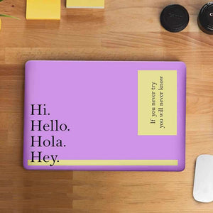 Hii Hello Laptop Skin waterproof vinyl decal for laptop, bike, car & bottle