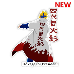 Hokage for President Sticker waterproof vinyl decal for laptop, bike, car & bottle