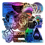 Holographic Sticker Pack [15 Stickers] waterproof vinyl decal for laptop, bike, car & bottle