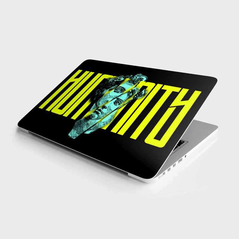 Humanity Laptop Skin waterproof vinyl decal for laptop, bike, car & bottle