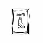 Humanity Switch Sticker waterproof vinyl decal for laptop, bike, car & bottle