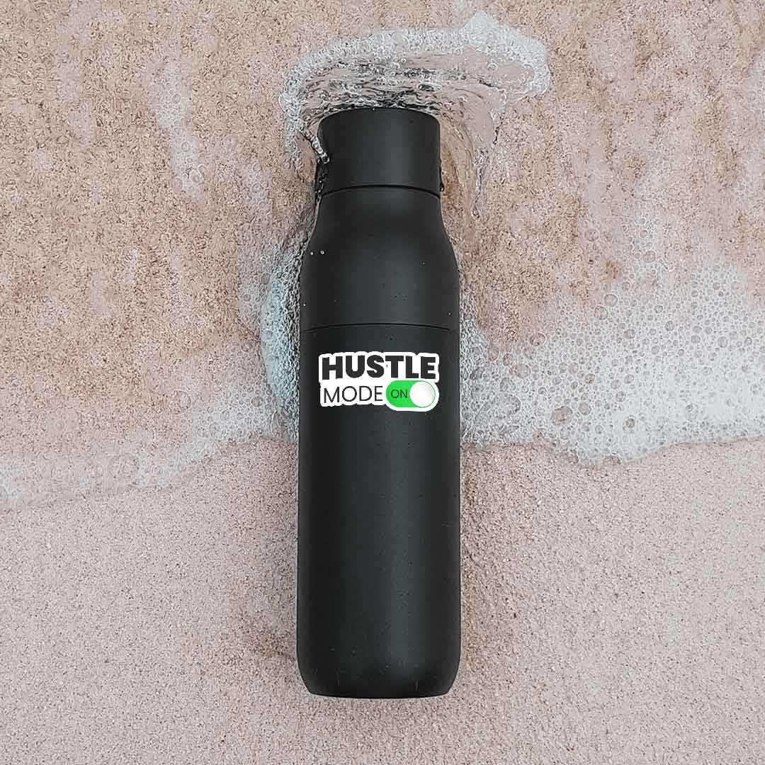Hustle Mode - ON Sticker waterproof vinyl decal for laptop, bike, car & bottle