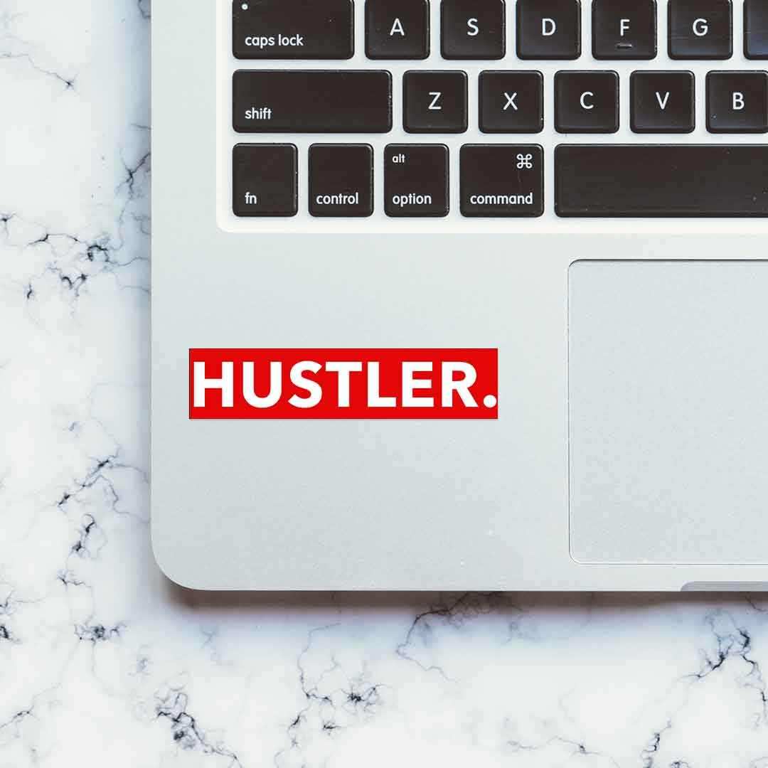 HUSTLER Sticker waterproof vinyl decal for laptop, bike, car & bottle