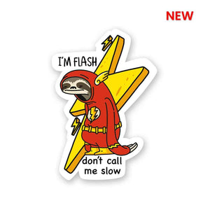 I am Flash - _ - Sticker waterproof vinyl decal for laptop, bike, car & bottle