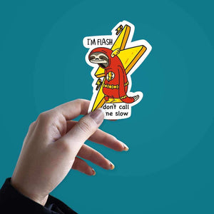 I am Flash - _ - Sticker waterproof vinyl decal for laptop, bike, car & bottle