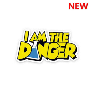 I am the danger Sticker waterproof vinyl decal for laptop, bike, car & bottle