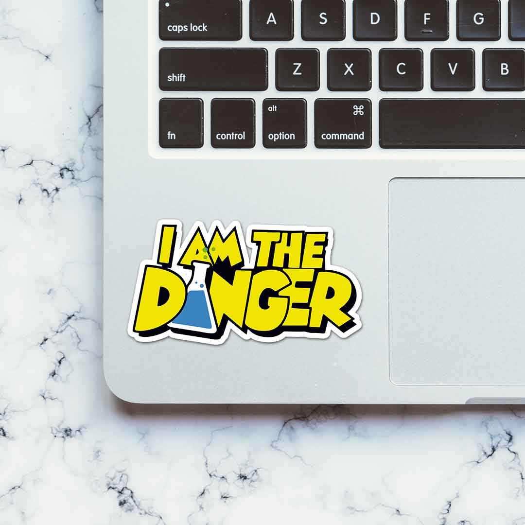 I am the danger Sticker waterproof vinyl decal for laptop, bike, car & bottle