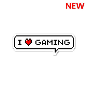 I Love Gaming Sticker waterproof vinyl decal for laptop, bike, car & bottle