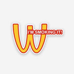 I'am smoking it sticker waterproof vinyl decal for laptop, bike, car & bottle