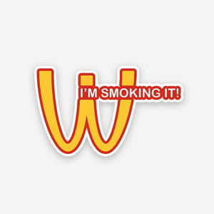 I'am smoking it sticker waterproof vinyl decal for laptop, bike, car & bottle