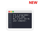 I'm a programmer Sticker waterproof vinyl decal for laptop, bike, car & bottle