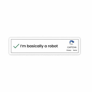 I'm basically a robot Sticker waterproof vinyl decal for laptop, bike, car & bottle
