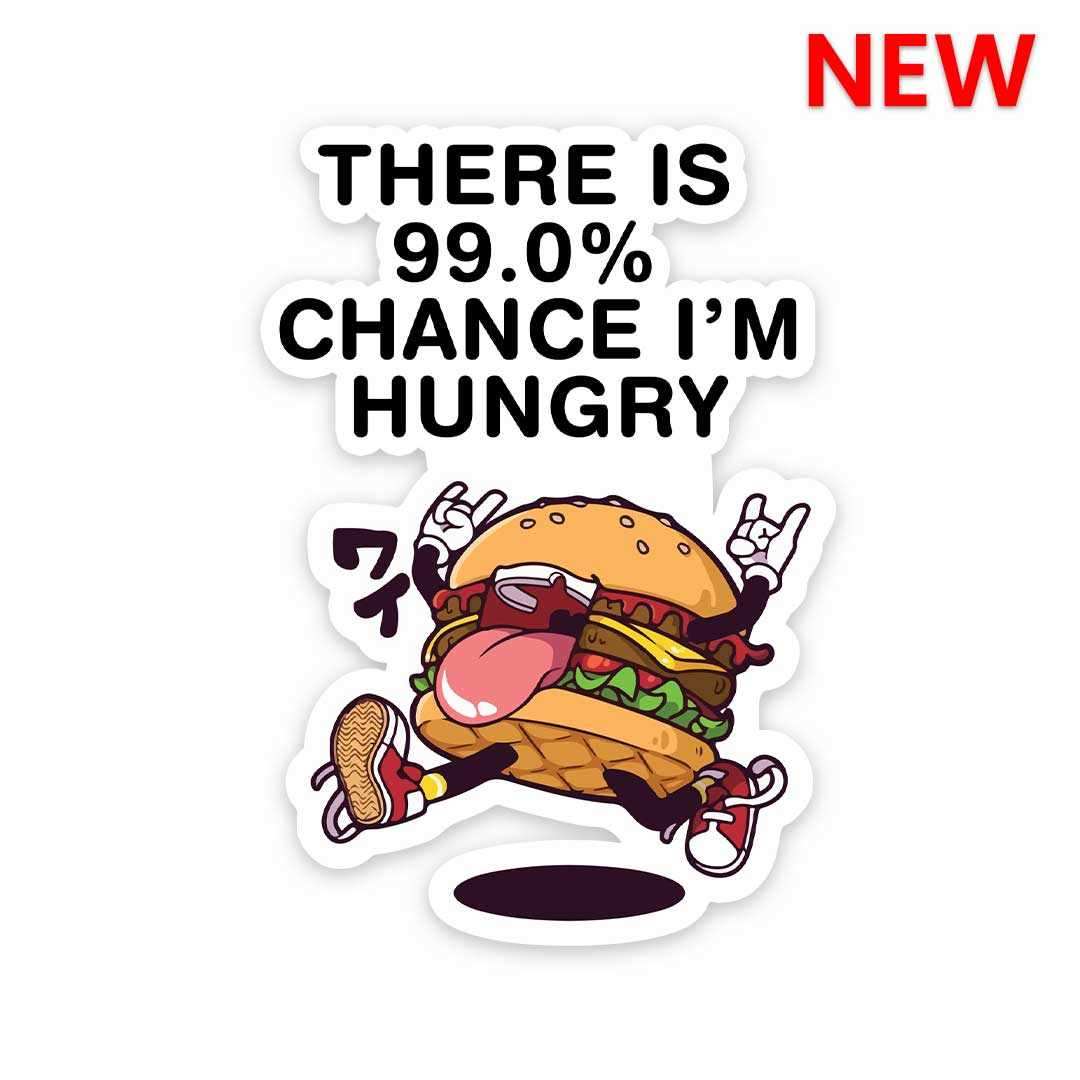I'm Hungry Sticker waterproof vinyl decal for laptop, bike, car & bottle