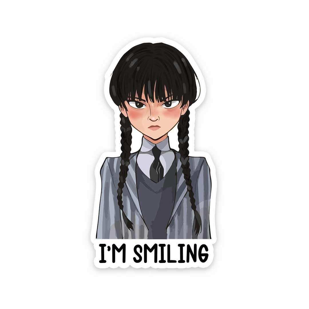 I'm smiling Sticker waterproof vinyl decal for laptop, bike, car & bottle