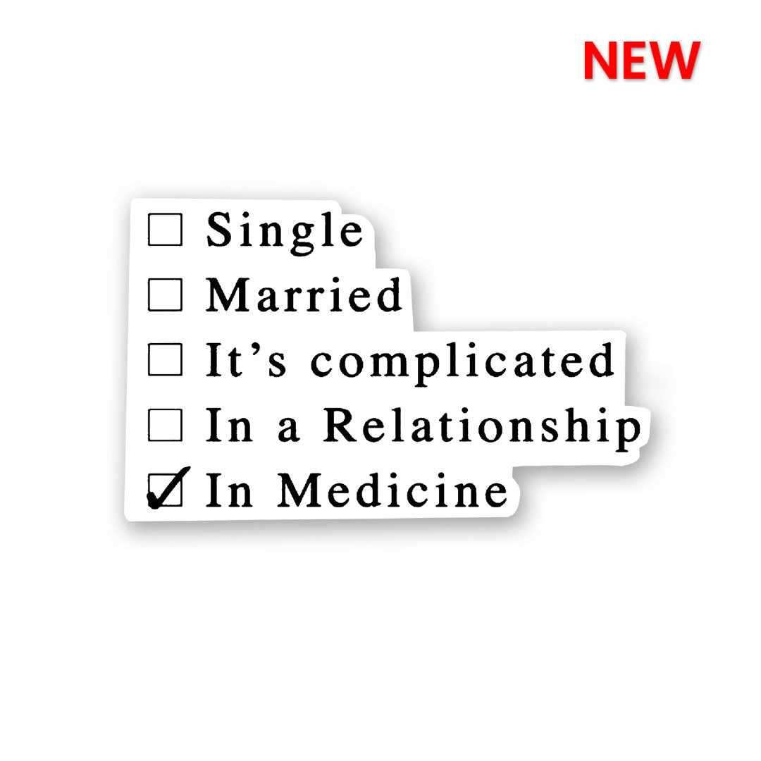 In Medicine Sticker waterproof vinyl decal for laptop, bike, car & bottle
