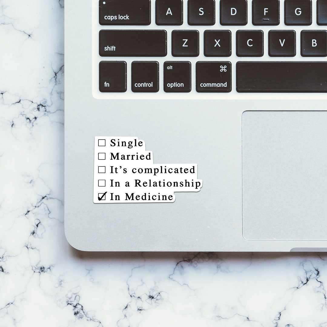 In Medicine Sticker waterproof vinyl decal for laptop, bike, car & bottle