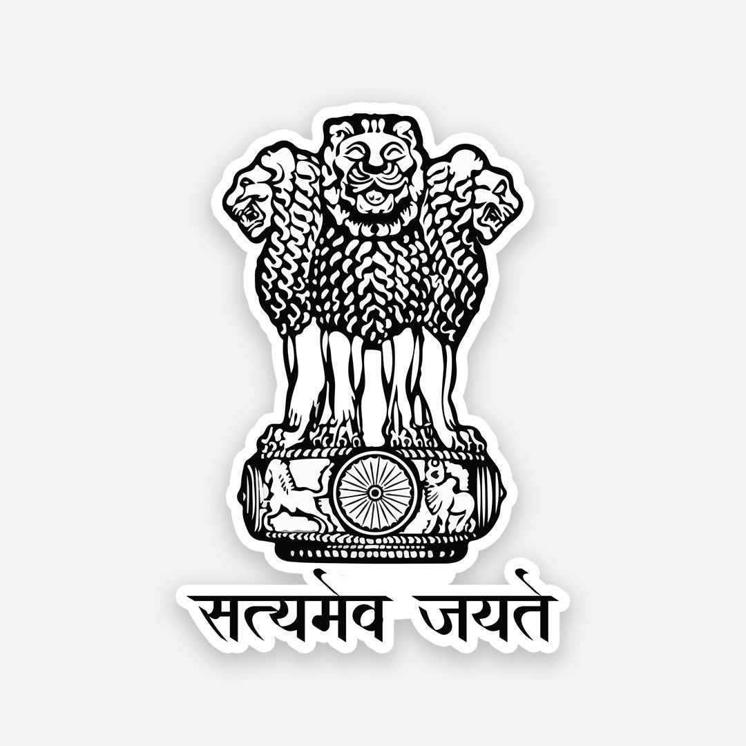 Indian Emblem sticker waterproof vinyl decal for laptop, bike, car & bottle