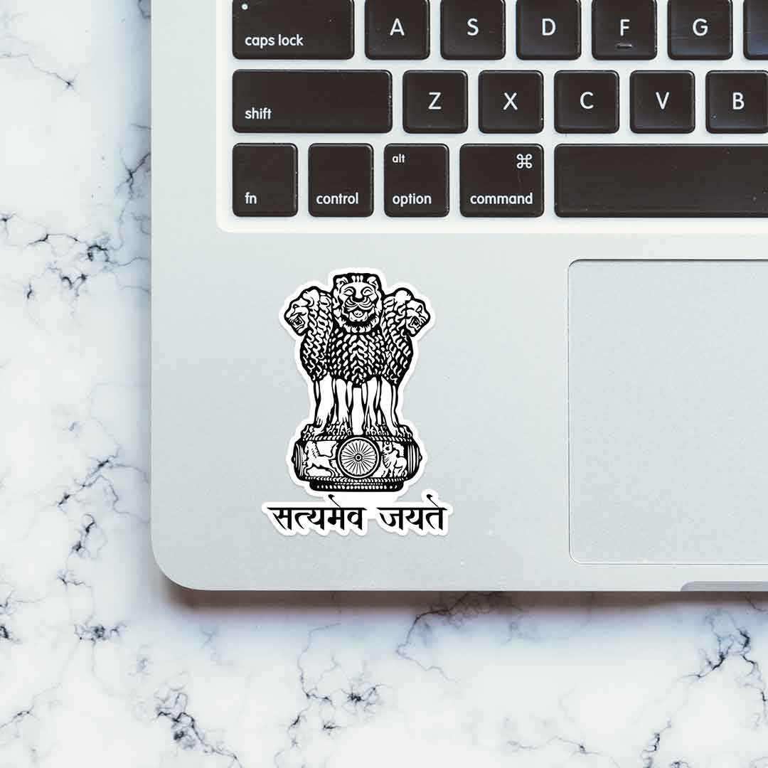 Indian Emblem sticker waterproof vinyl decal for laptop, bike, car & bottle