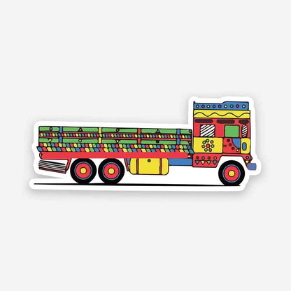 Indian Truck sticker waterproof vinyl decal for laptop, bike, car & bottle