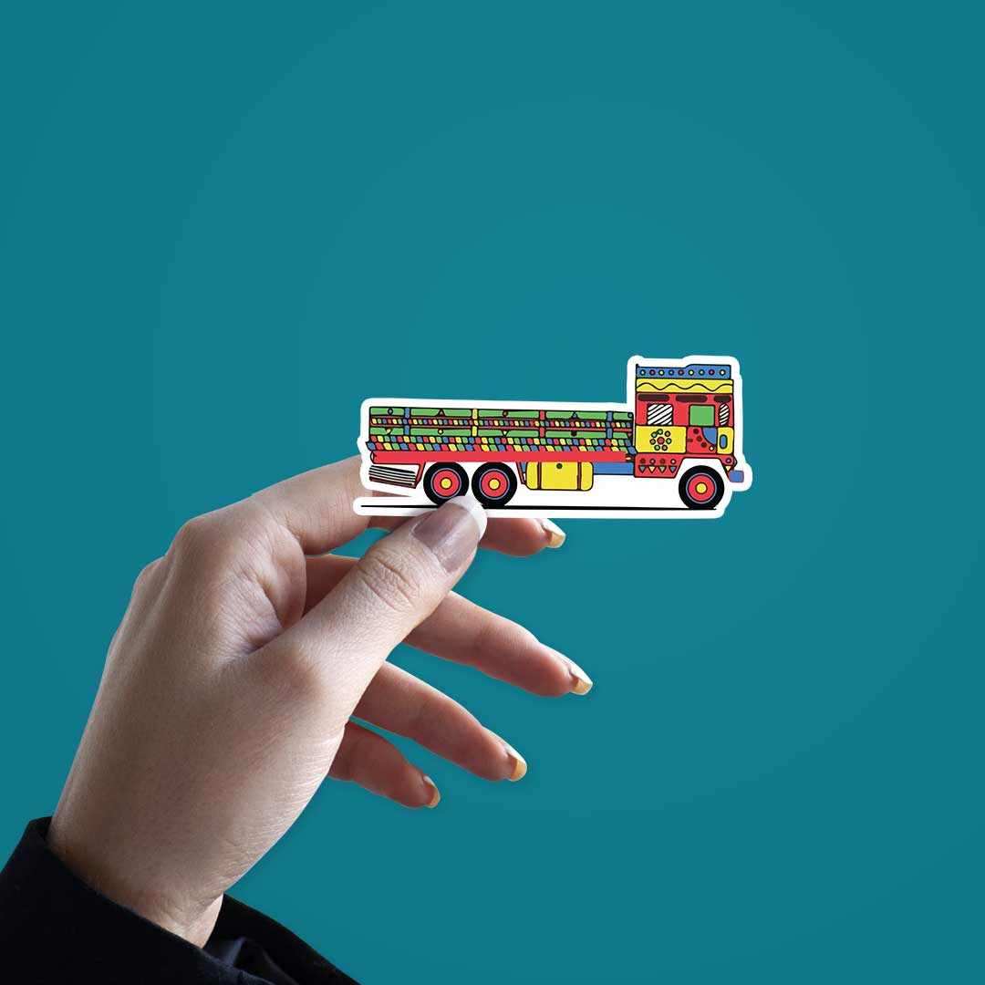 Indian Truck sticker waterproof vinyl decal for laptop, bike, car & bottle