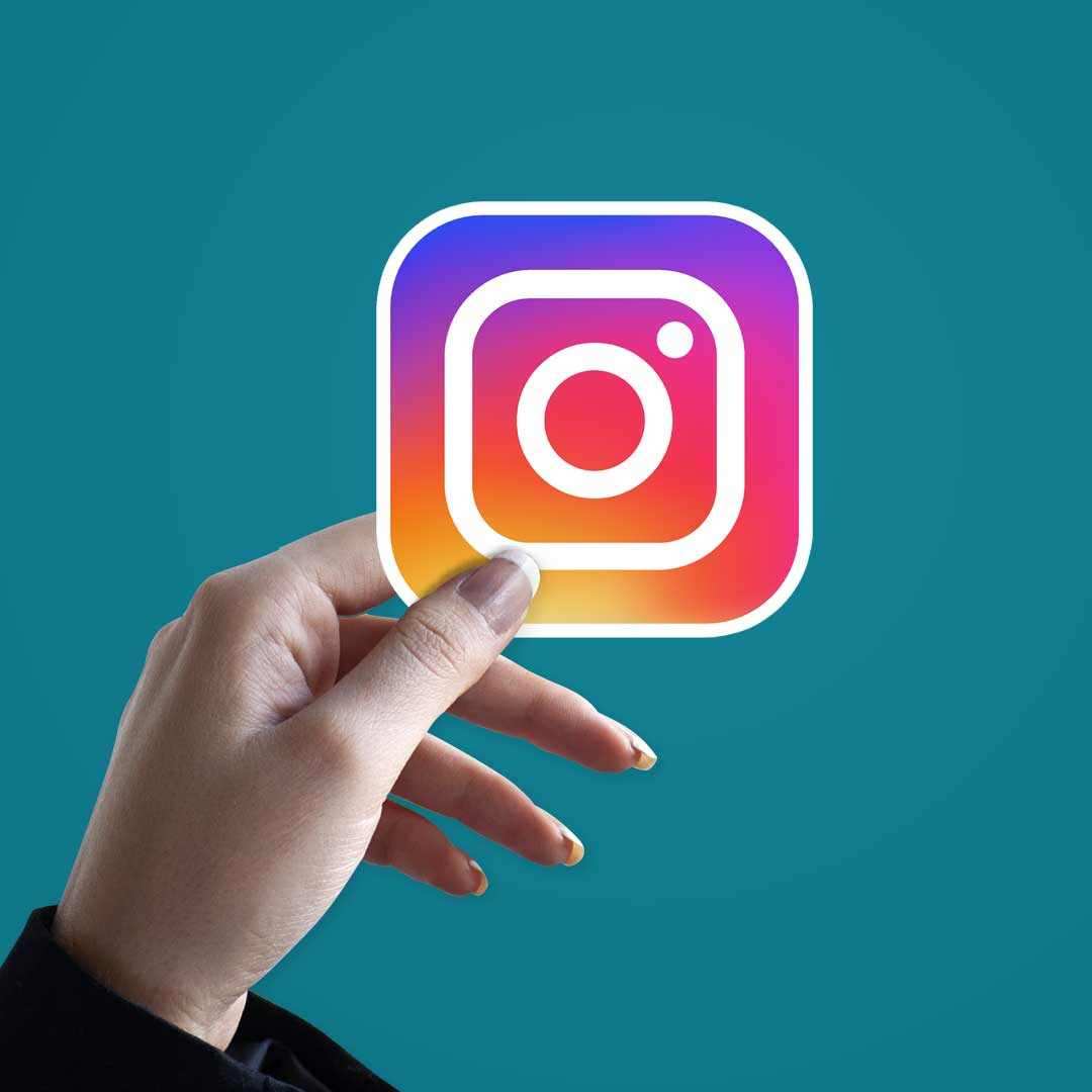 Instagram Logo Sticker waterproof vinyl decal for laptop, bike, car & bottle