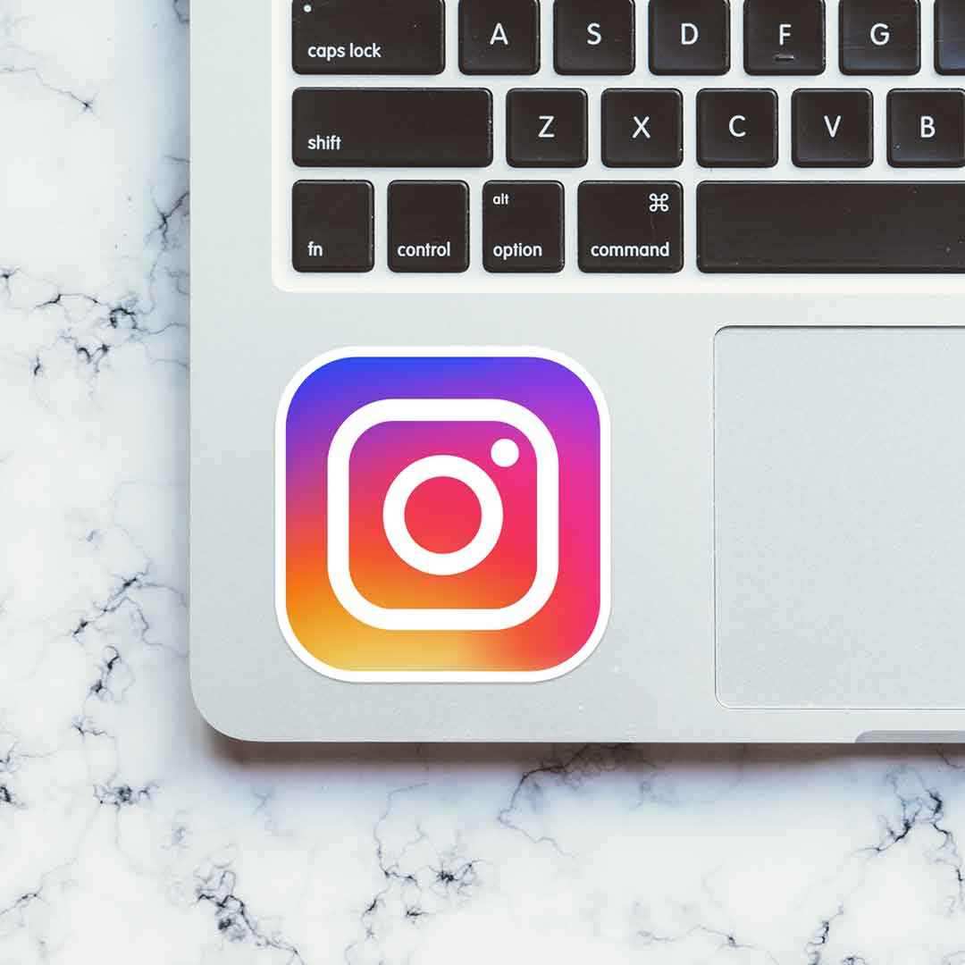 Instagram Logo Sticker waterproof vinyl decal for laptop, bike, car & bottle
