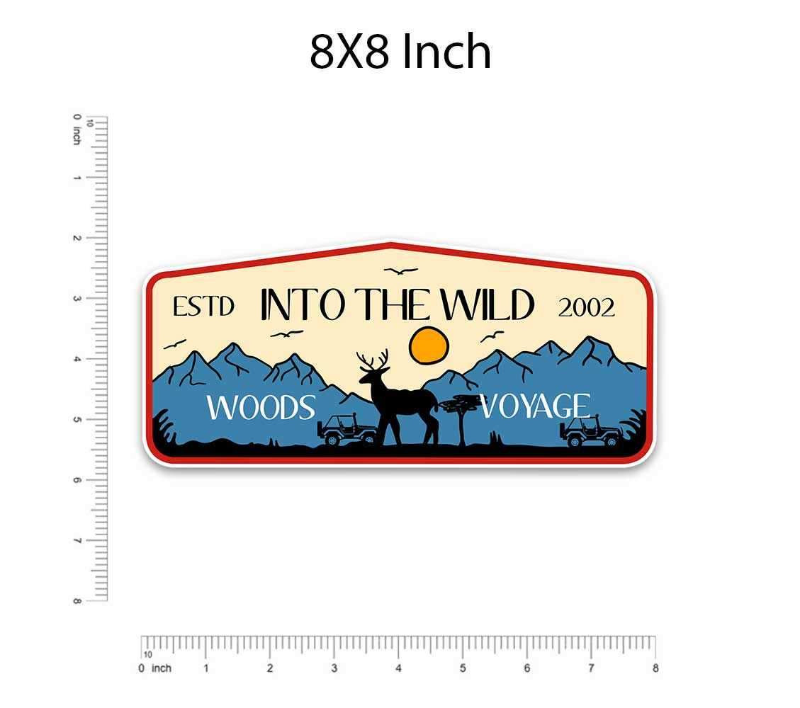 Into the Wild Bumper Sticker waterproof vinyl decal for laptop, bike, car & bottle