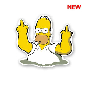 Irritated Homer Sticker waterproof vinyl decal for laptop, bike, car & bottle