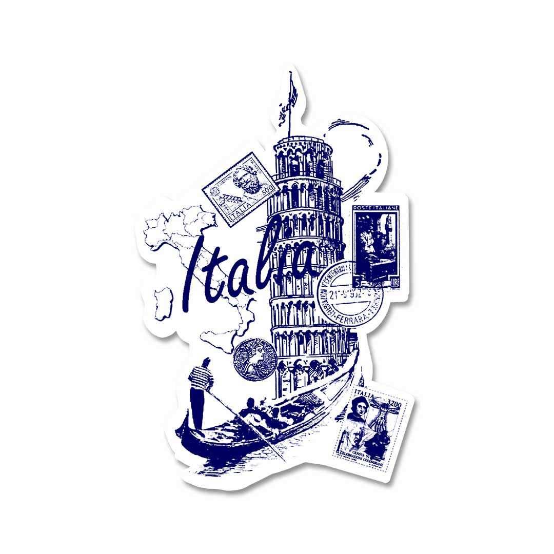 Italia Sticker waterproof vinyl decal for laptop, bike, car & bottle