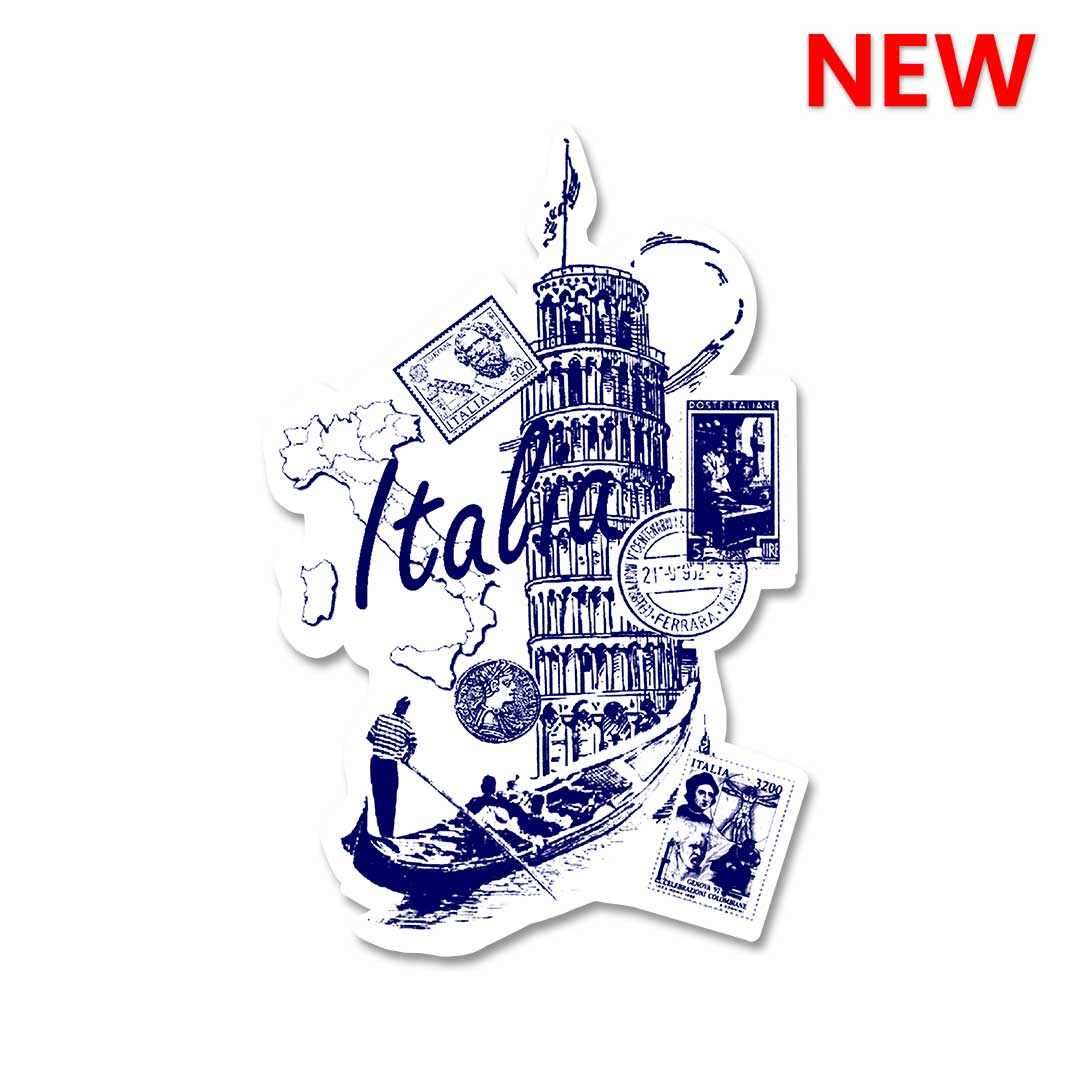 Italia Sticker waterproof vinyl decal for laptop, bike, car & bottle