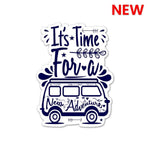 It's Time For A Travel Sticker waterproof vinyl decal for laptop, bike, car & bottle