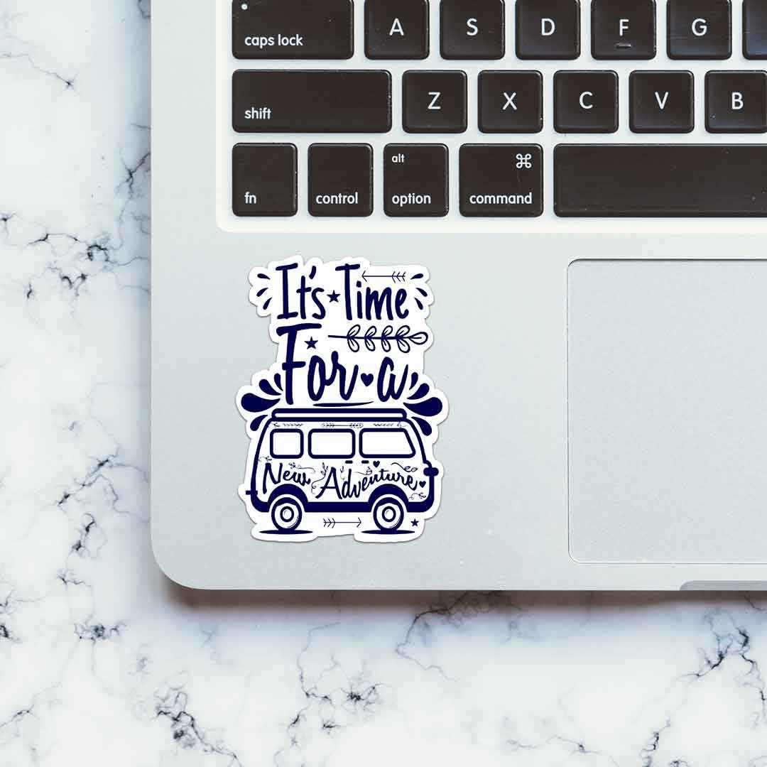 It's Time For A Travel Sticker waterproof vinyl decal for laptop, bike, car & bottle