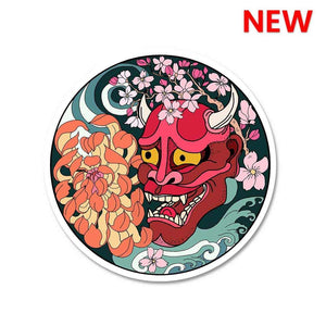 Japanese Art Sticker waterproof vinyl decal for laptop, bike, car & bottle