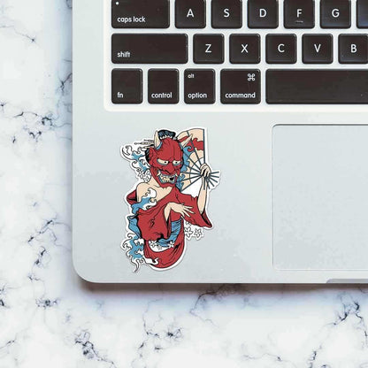 Japanese Women With Mask Sticker - STICK IT UP