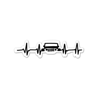 Jeep Heartbeat Sticker - STICK IT UP