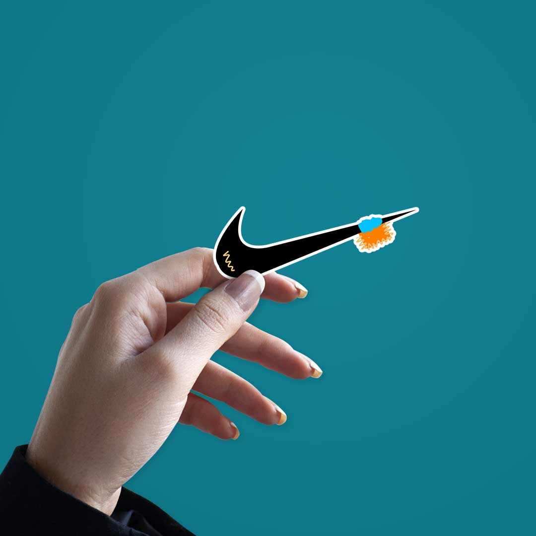 Just do it sticker waterproof vinyl decal for laptop, bike, car & bottle