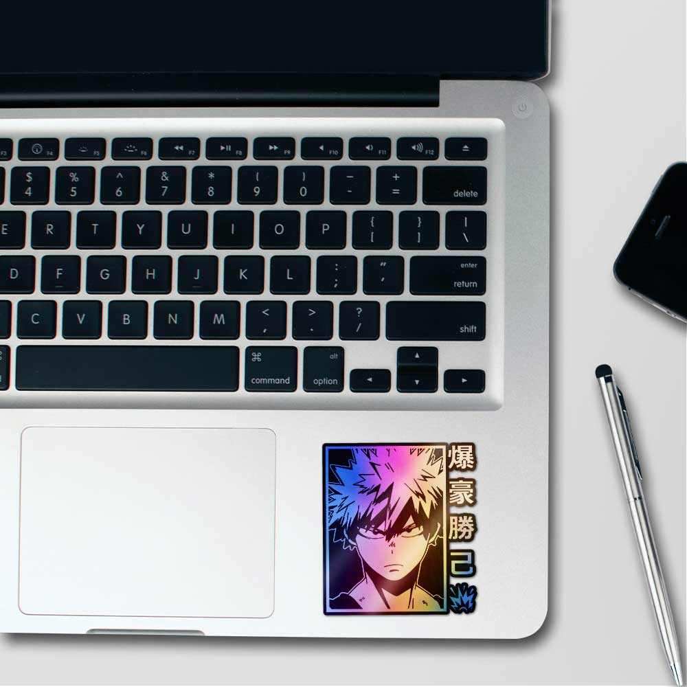 Katsuki Bakugo Holographic Stickers waterproof vinyl decal for laptop, bike, car & bottle
