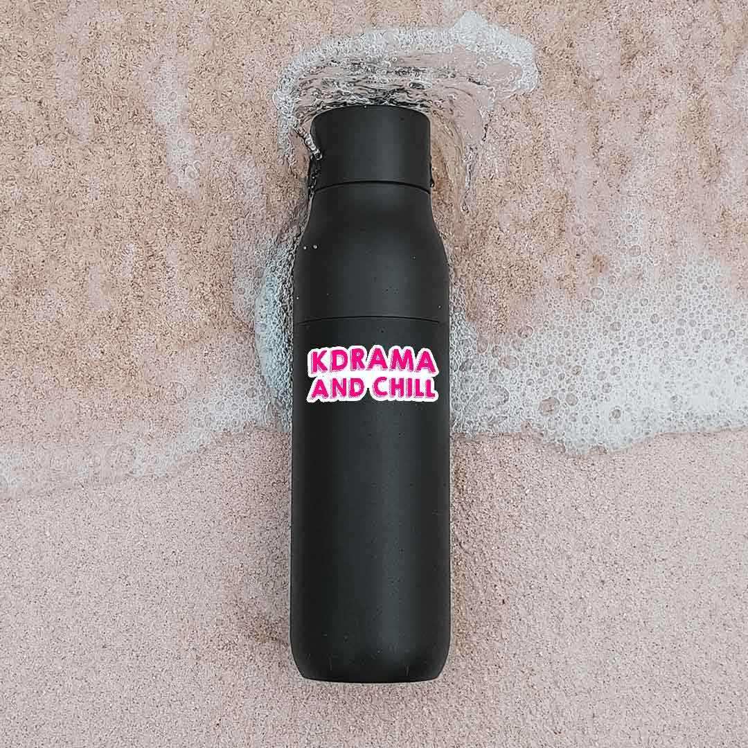 Kdrama and chill sticker waterproof vinyl decal for laptop, bike, car & bottle